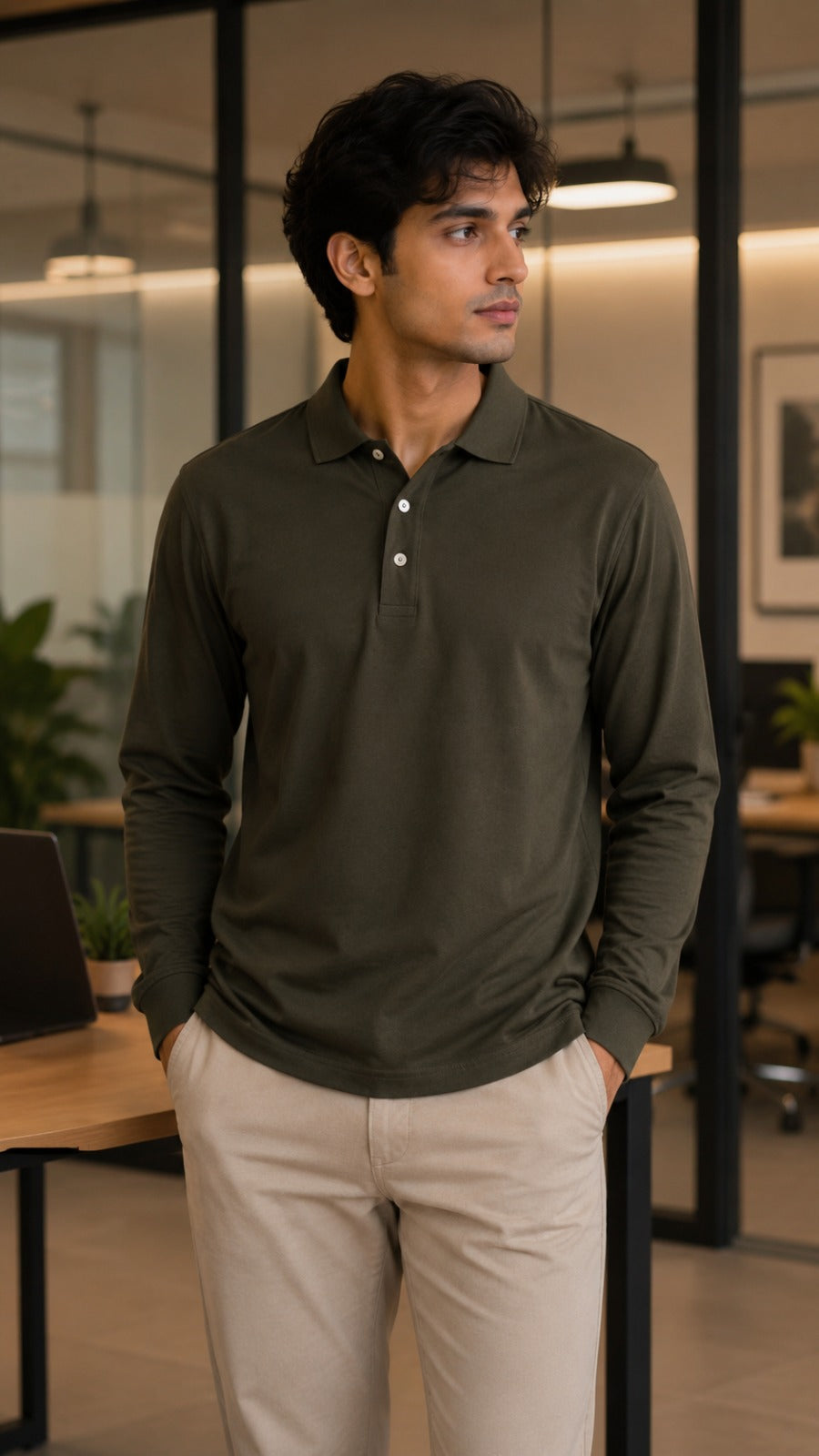 Mens Tshirt Polo Neck with Full sleeves