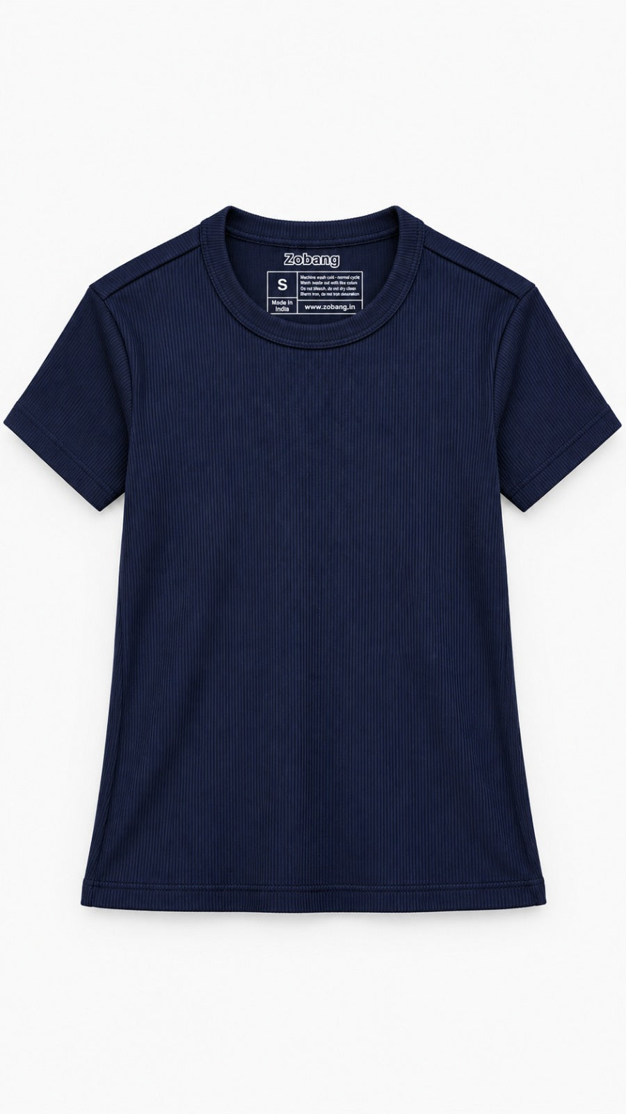 Womens Derby Rib Crew - Navy