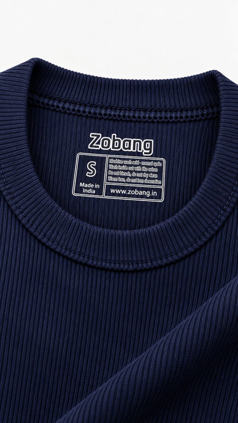 Womens Derby Rib Crew - Navy