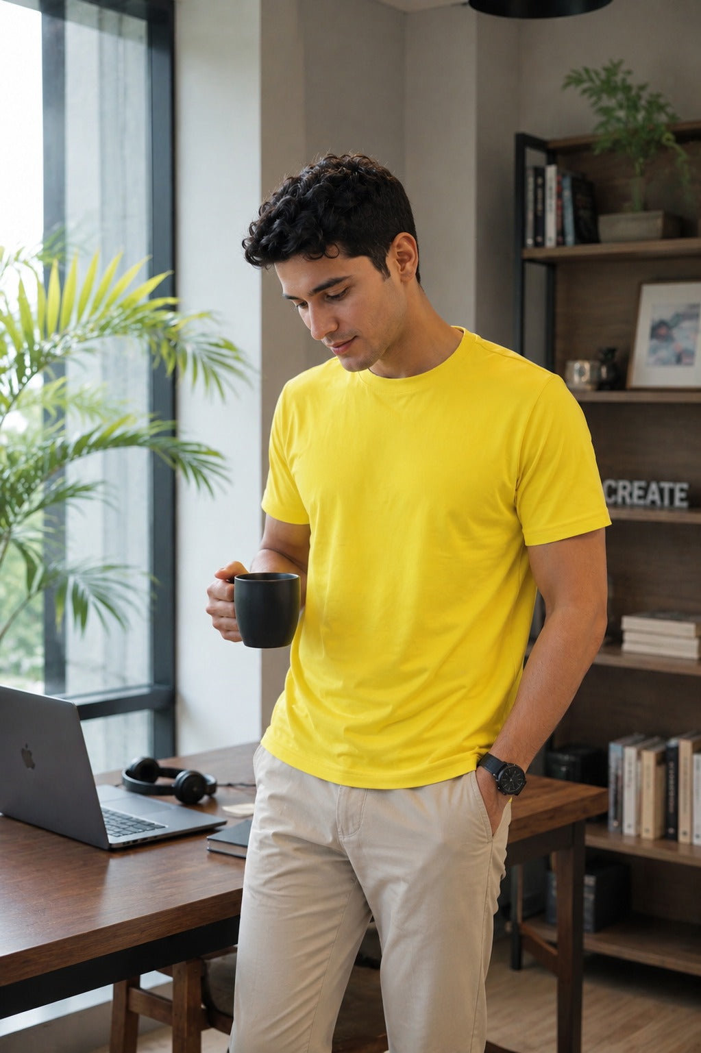 Mens Tshirt Crew Neck with half sleeves
