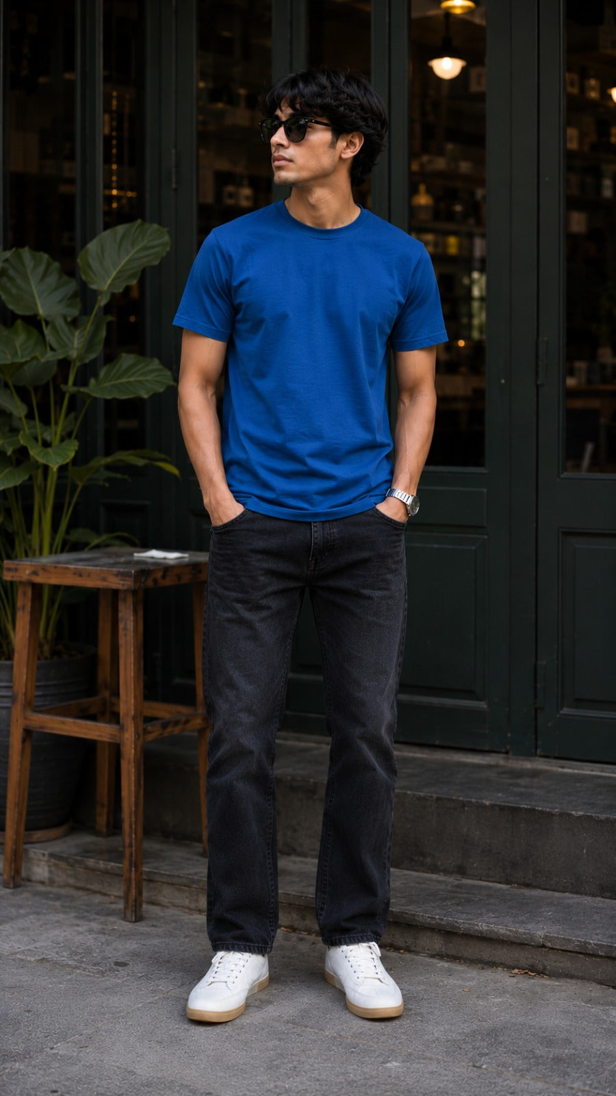 Mens Tshirt Crew Neck with half sleeves