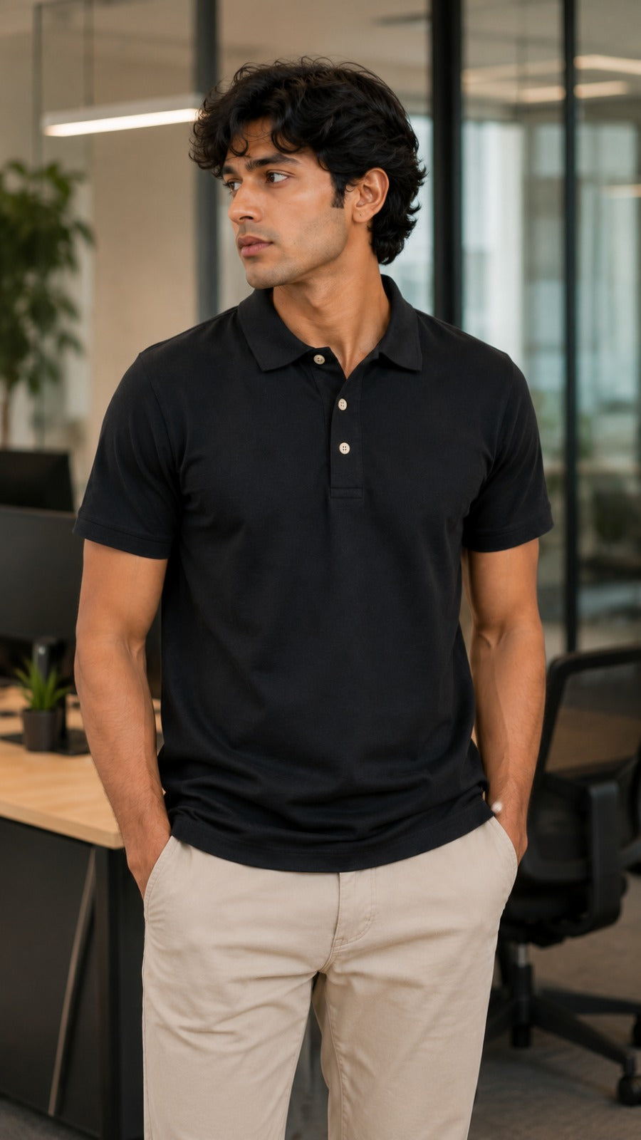 Mens Tshirt Polo Neck with half sleeves