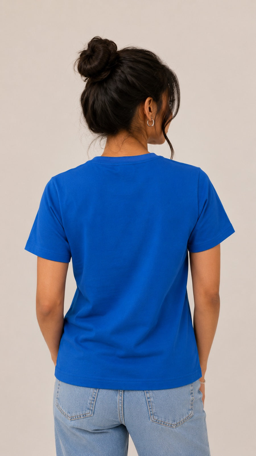 Womens Tshirt Crew Neck with Half sleeves