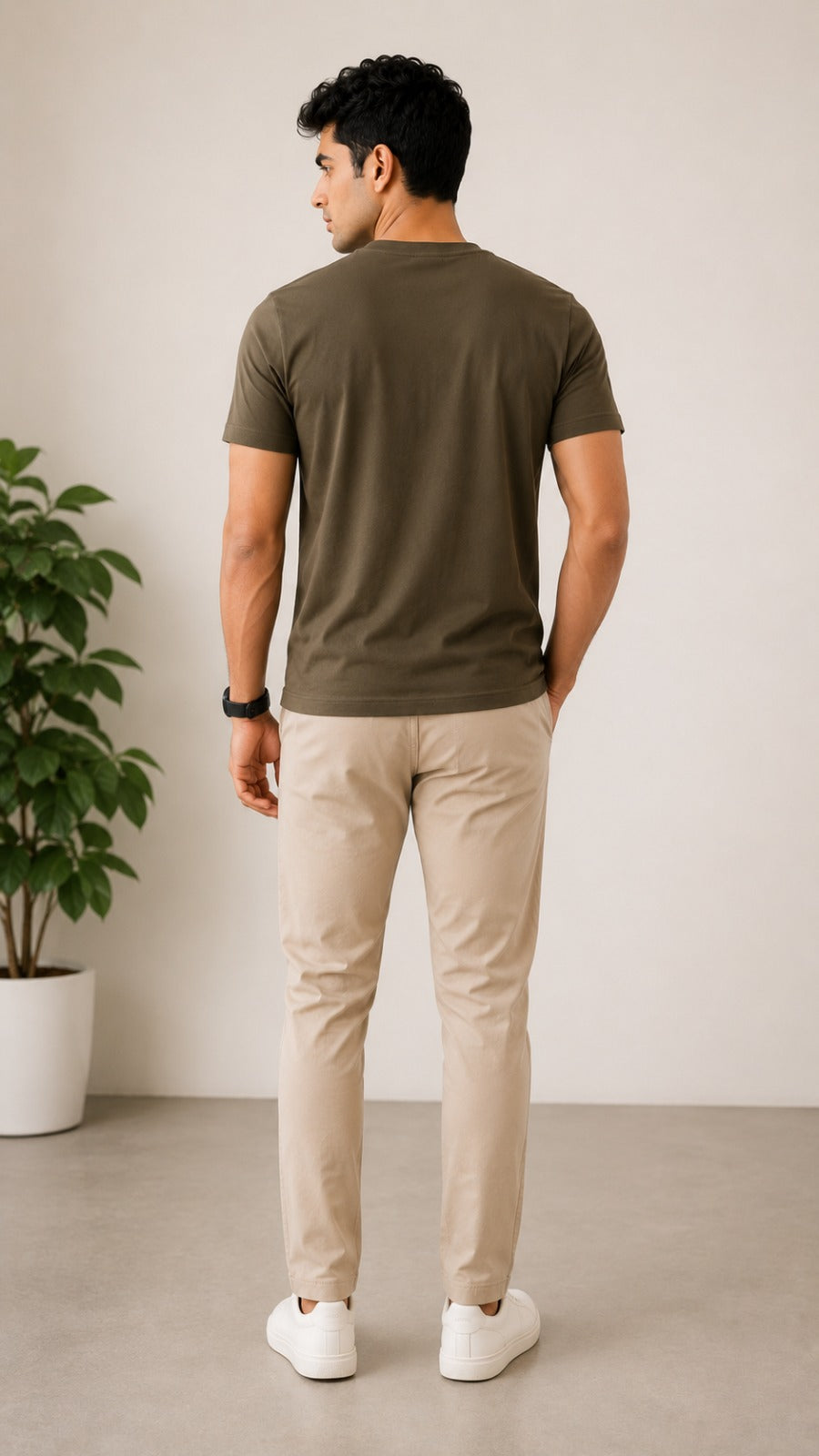 Mens Tshirt Crew Neck with half sleeves