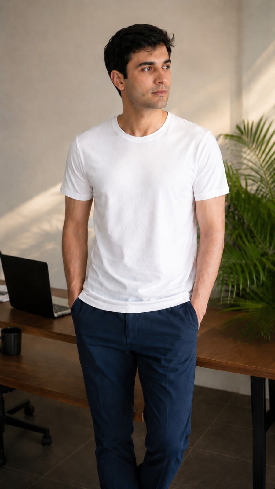 Mens Tshirt Crew Neck with half sleeves