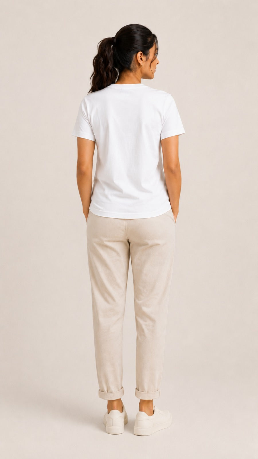 Womens Tshirt Crew Neck with Half sleeves